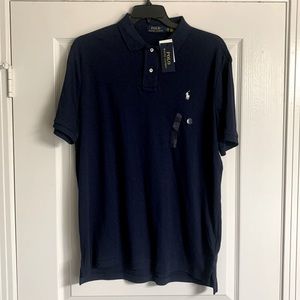Large Navy Blue Collard Polo